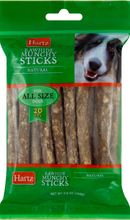 Hartz Rawhide Munchy Sticks 20 ea