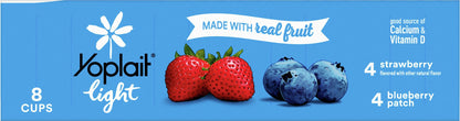 Yoplait Light Fat Free Strawberry/Blueberry Patch Yogurt 8 ea