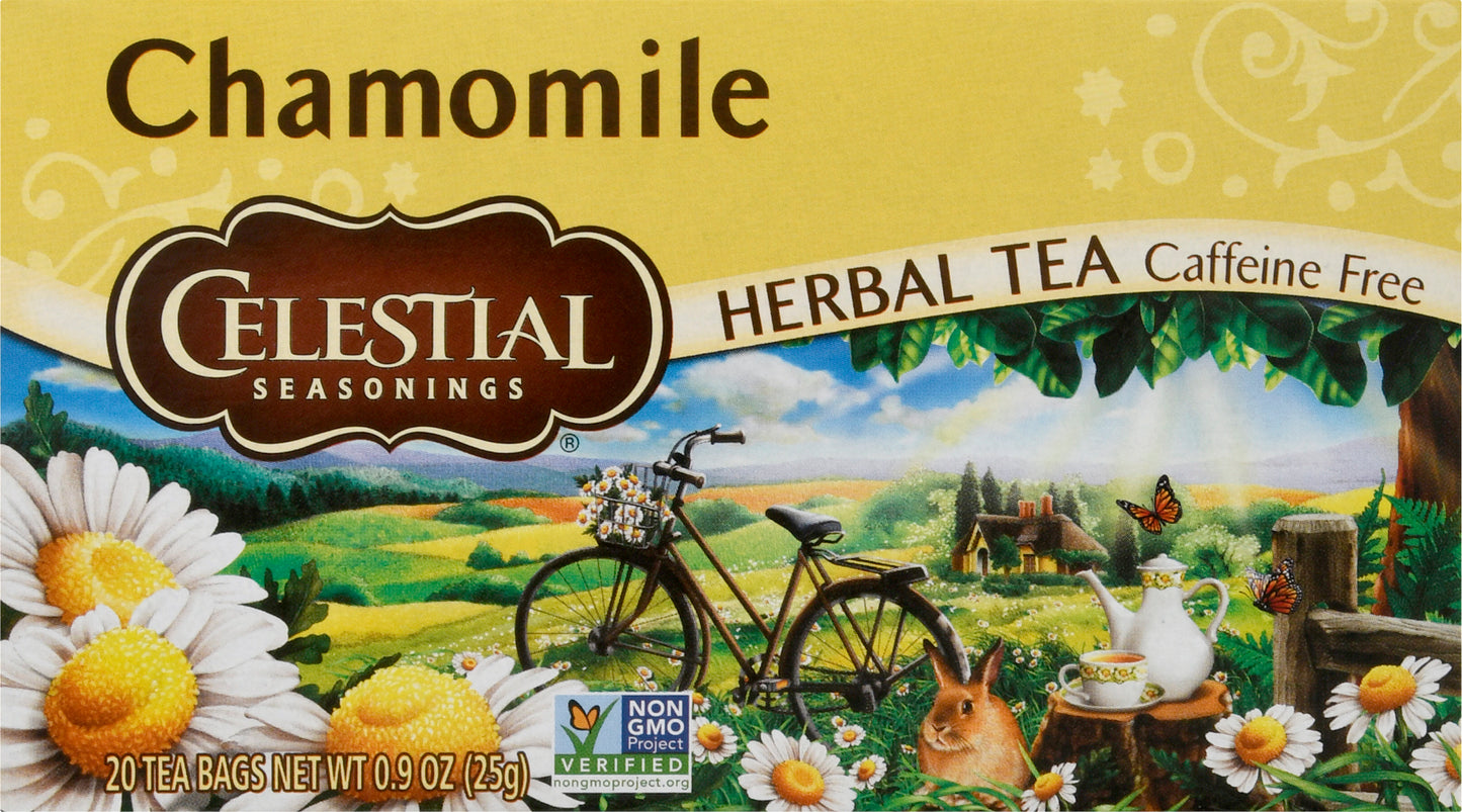 Celestial Seasonings Tea Bags Caffeine Free Chamomile Herbal Tea 20 ea