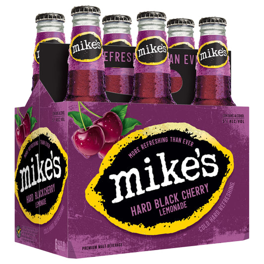 Mike's Premium Malt Beverage Hard Black Cherry Lemonade Beer 6 ea