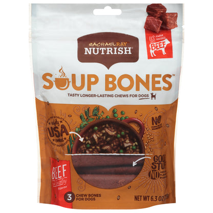 Rachael Ray Nutrish Soup Bones Beef and Barley flavor Chew for Dogs 3 ea