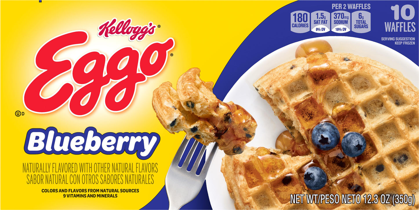Eggo Blueberry Waffles 10 Waffles 10 ea