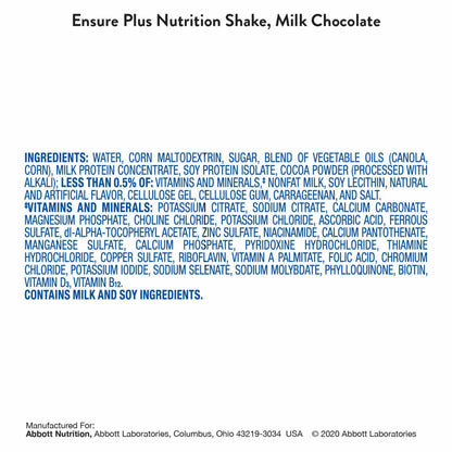 Ensure Original Nutrition Shake with 9 grams of protein, Meal Replacement Shakes, Milk Chocolate, 8