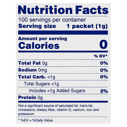Splenda Packets Zero Calorie Sweetener 100 ea