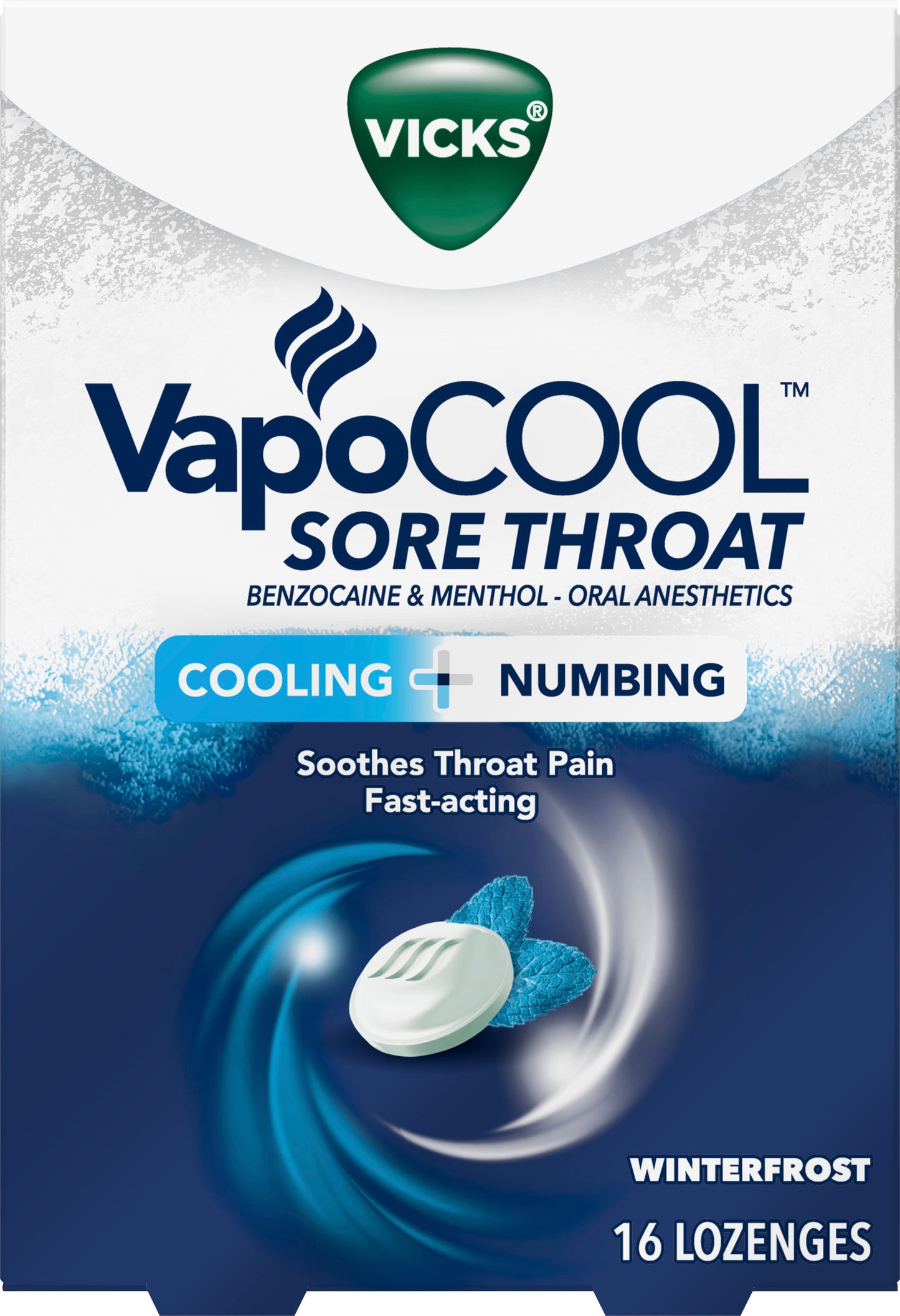 Vicks VapoCool Winter Frost Lozenges 16 ea