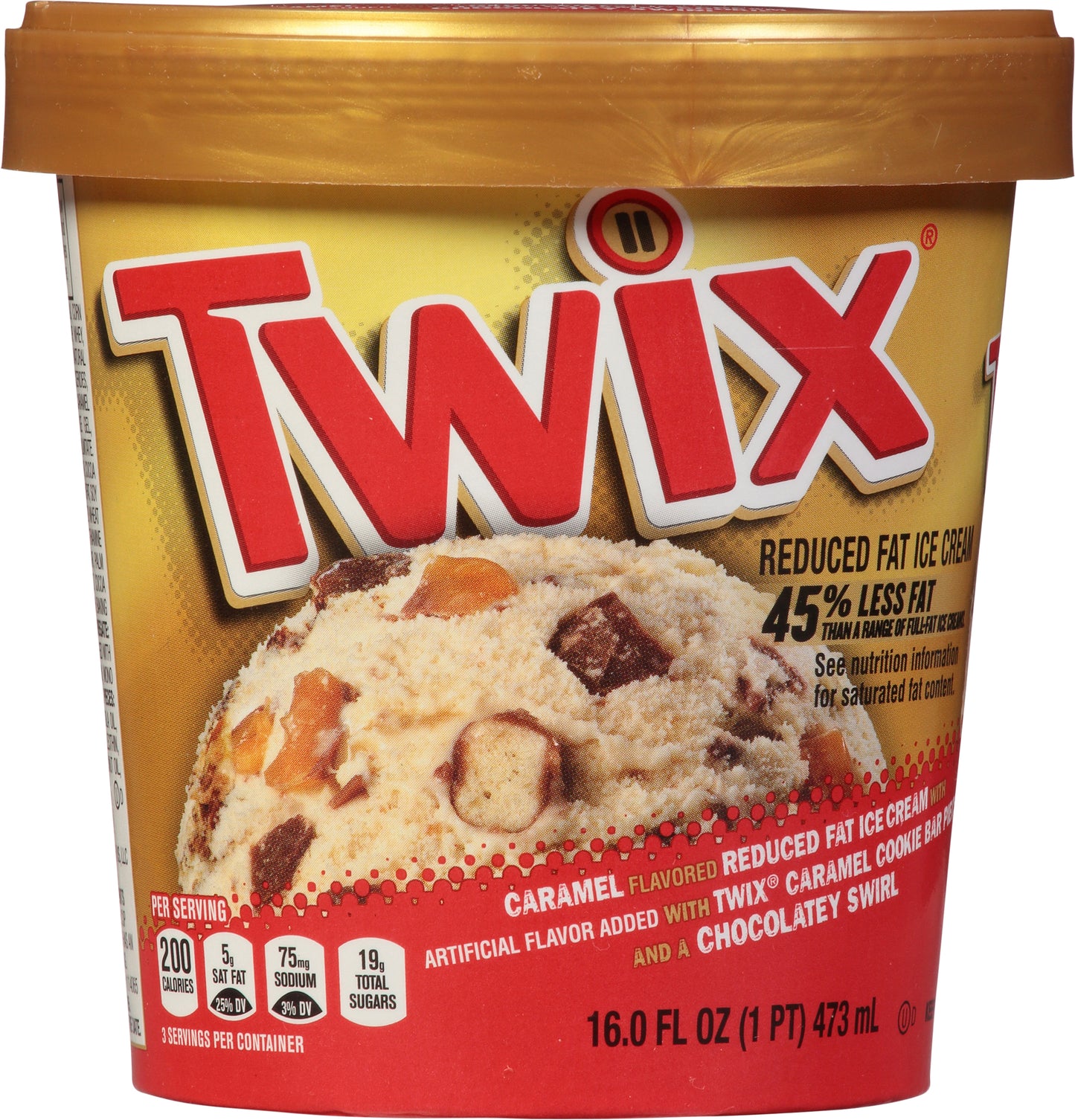 Twix Reduced Fat Caramel Ice Cream 16 fl oz
