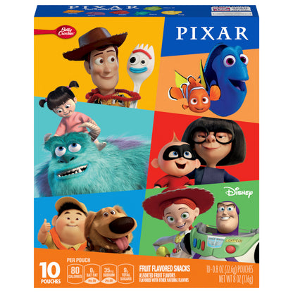 Betty Crocker Disney Pixar Fruit Snacks, 10 Pouches