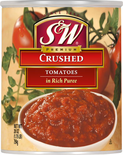 S&W Premium Crushed Tomatoes 28 oz