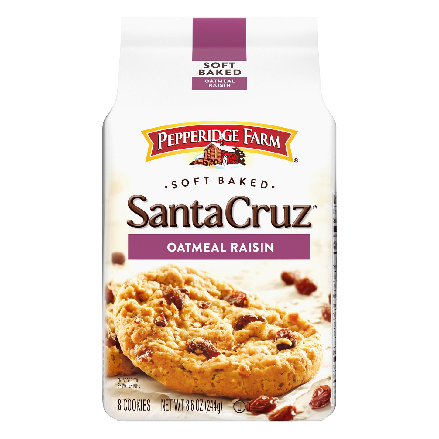 Santa Cruz Soft Baked Oatmeal Raisin Cookies 8 ea