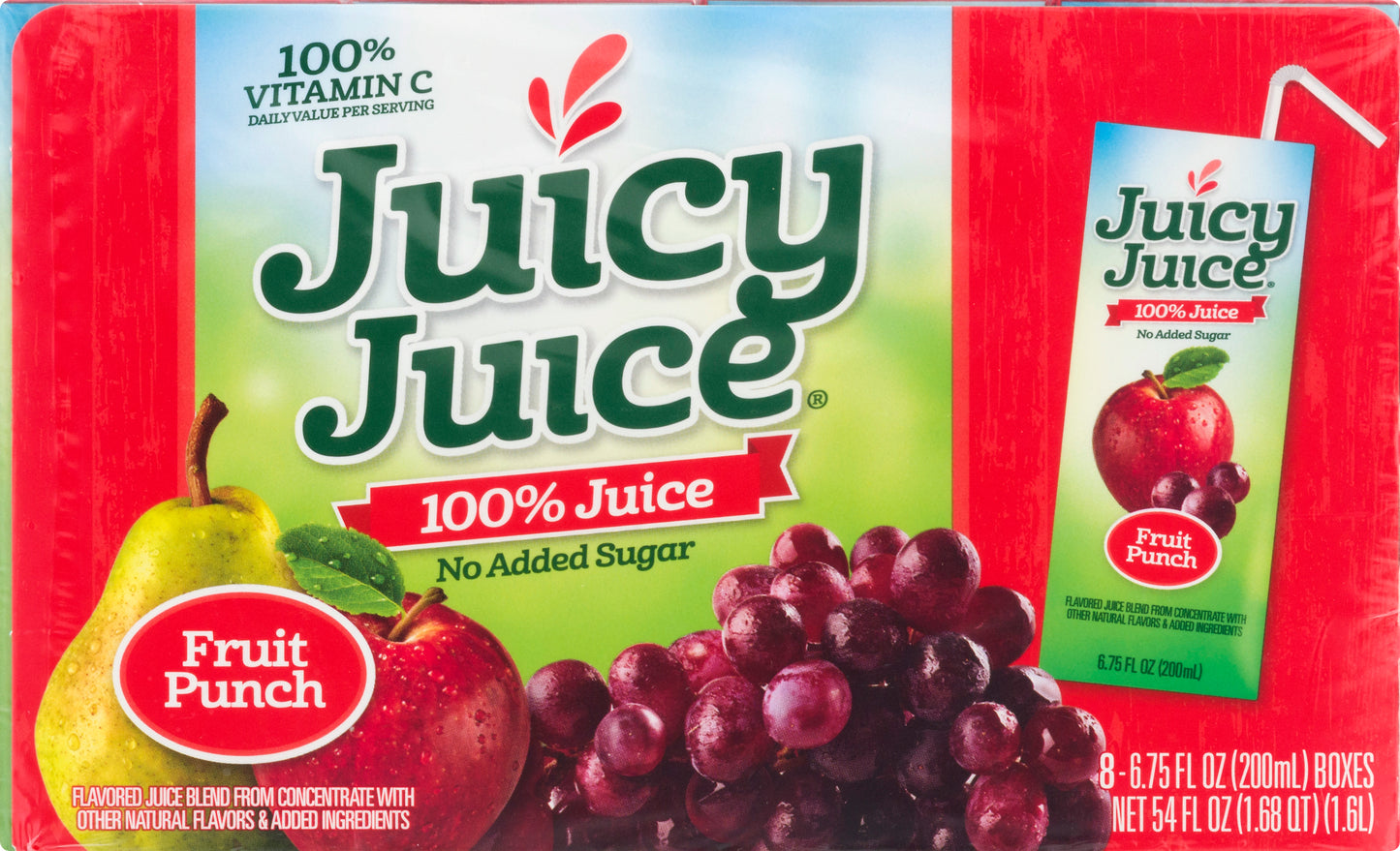 Juicy Juice 8 Pack Fruit Punch 100% Juice 8 ea