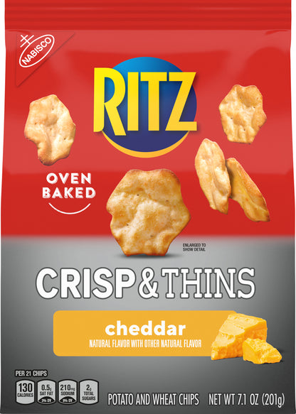 Ritz Crisp & Thins Cheddar Potato and Wheat Chips 7.1 oz