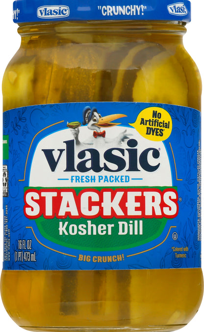 Vlasic Stackers Kosher Dill Pickles 16 oz