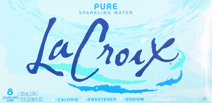 LaCroix Pure Sparkling Water 8 Cans 12 fl oz ea