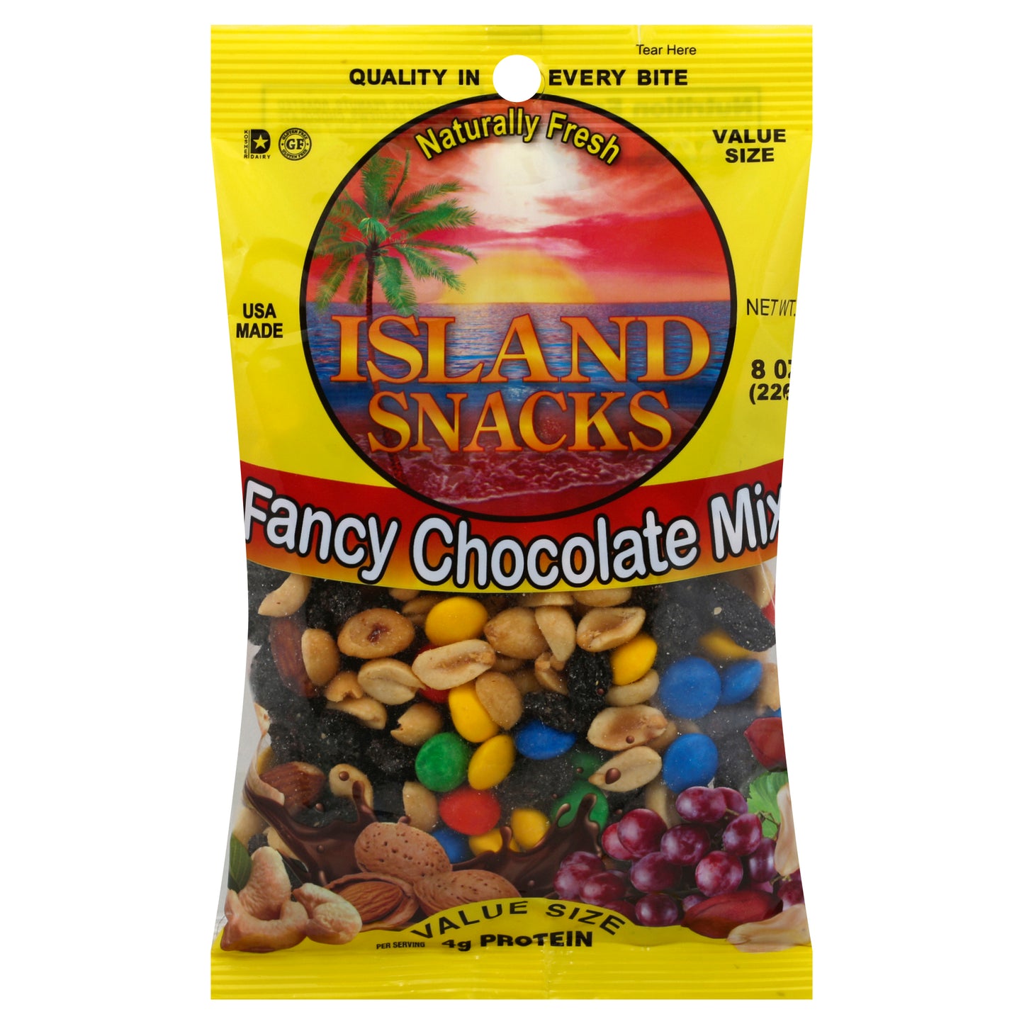 Island Snacks Chocolate Mix 8 oz