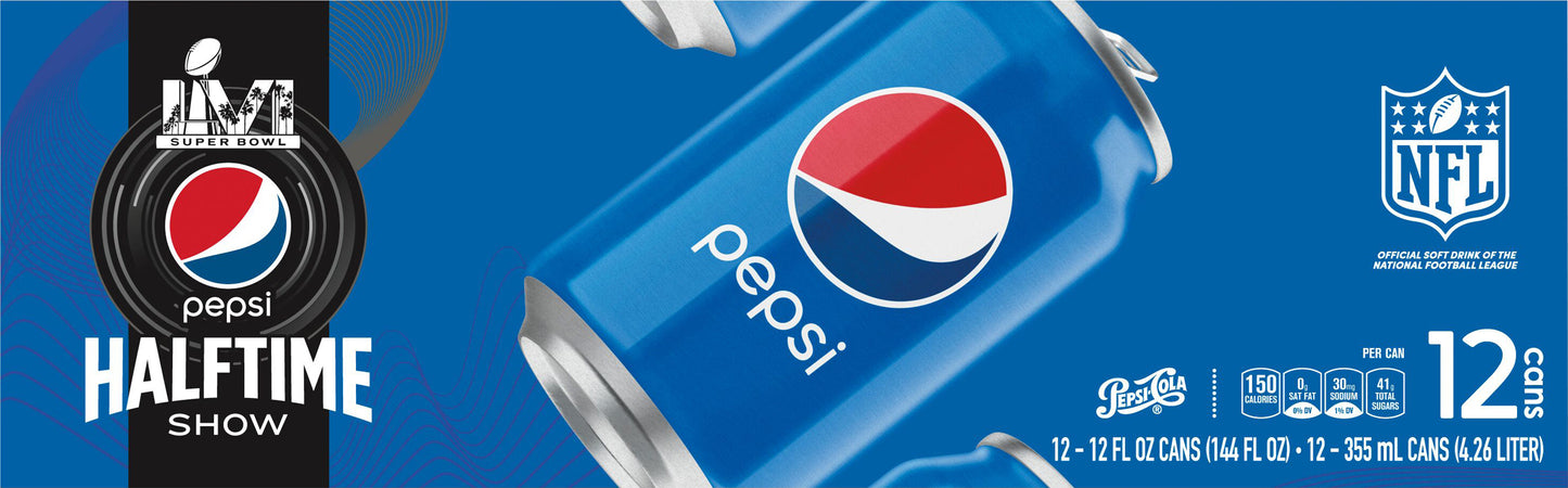 Pepsi Soda Cola 12 Fl Oz 12 Count Cans