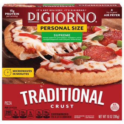 DiGiorno Smalls Traditional Crust Supreme Pizza Carton 10 oz