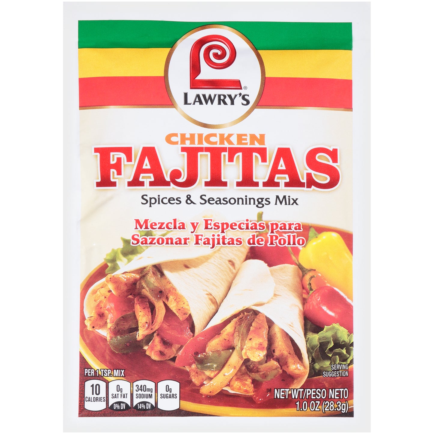 Lawry's® Chicken Fajitas Spice & Seasoning Mix 1.0 oz Packet