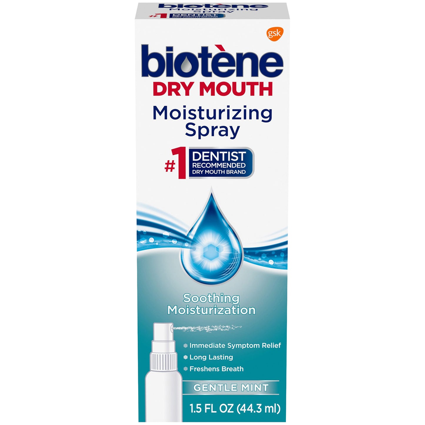 Biotene Moisturizing Dry Mouth Spray, Gentle Mint - 1.5 fl oz