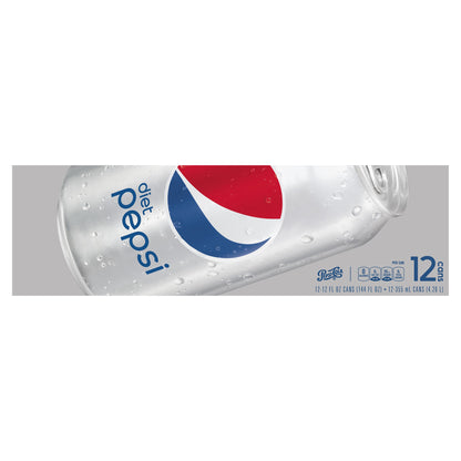 Diet Pepsi Soda Classic 12 Fl Oz 12 Count Cans