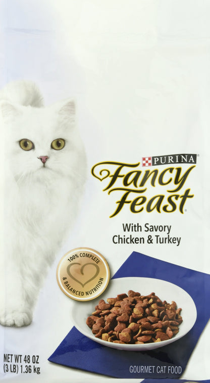 Fancy Feast Gourmet Savory Chicken & Turkey Cat Food 48 oz