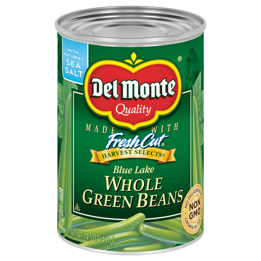 Del Monte Fresh Cut Harvest Selects Blue Lake Whole Green Beans 14.5 oz Can