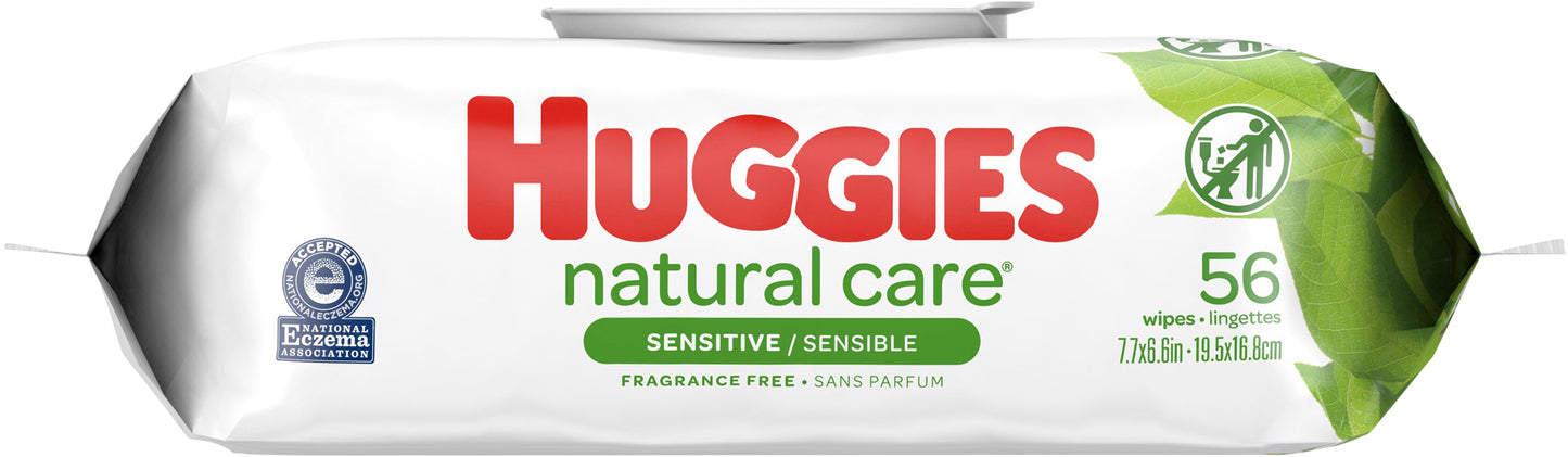 Huggies Nature Care Sensitive Wipes 56 ea