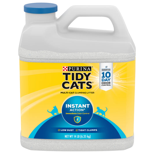 Purina Tidy Cats Clumping Cat Litter, Instant Action Multi Cat Litter - 14 lb. Jug