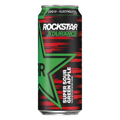 Rockstar Xdurance Sugar Free Super Sour Green Apple Energy Drink 16 oz