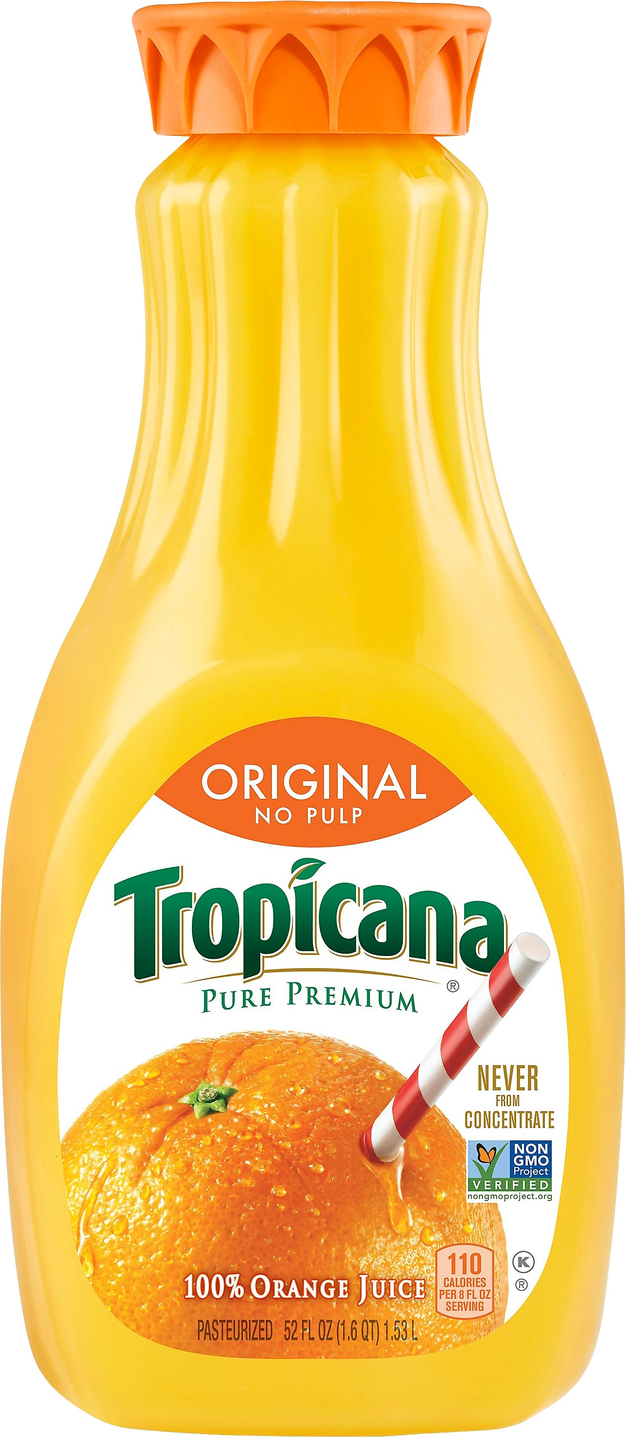 Tropicana Original No Pulp Orange 100% Juice 52 oz