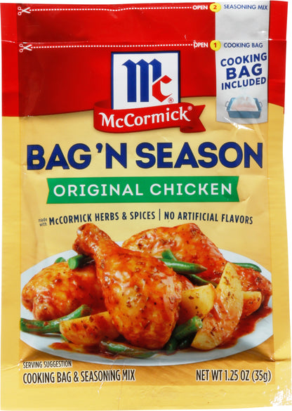 McCormick Bag 'N Season Original Chicken Cooking Bag & Seasoning Mix 1.25 oz