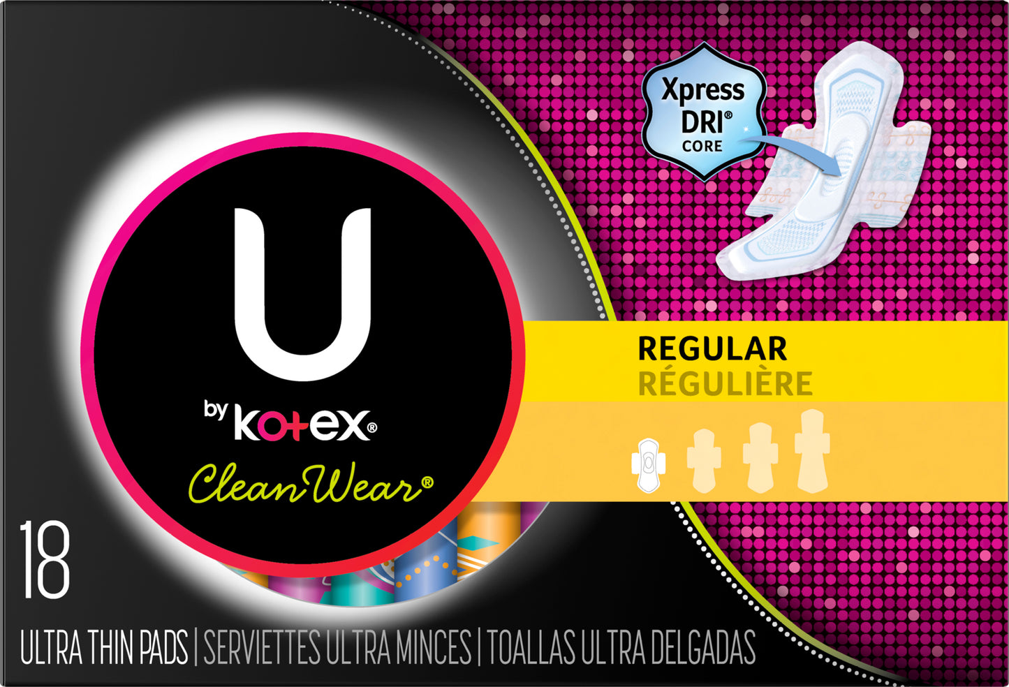 U by Kotex Clean Wear Regular Ultra Thin Pads 16 ea