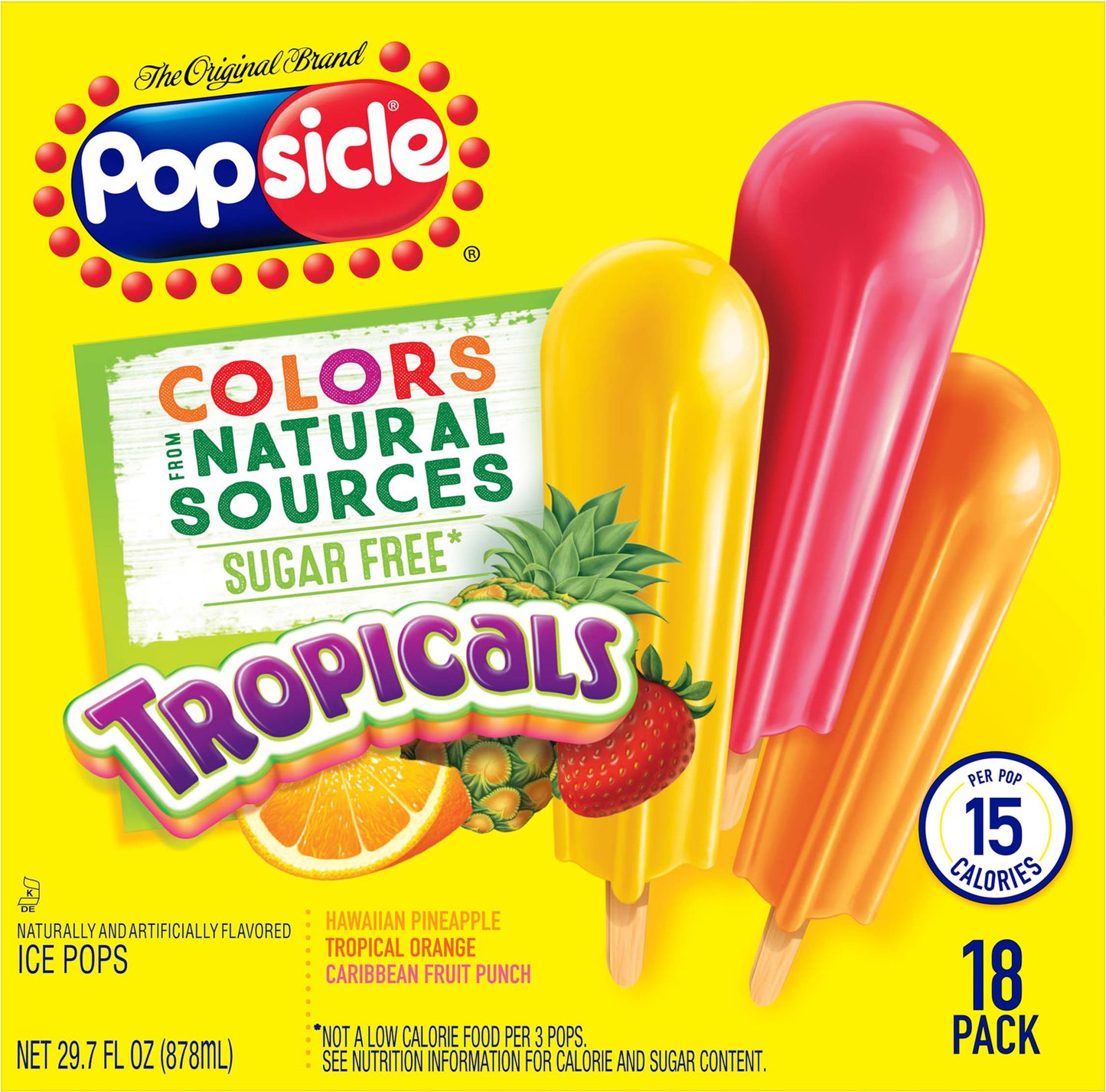 Popsicle 18 Pack Tropicals Ice Pops 18 29.7 fl oz 18 ea Box
