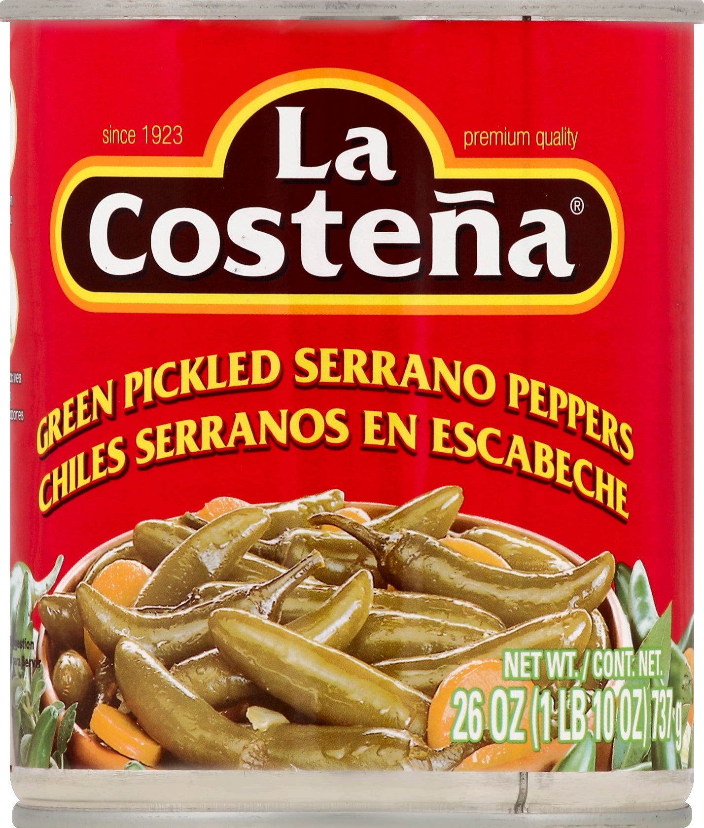 La Costena Serrano Peppers 26 oz