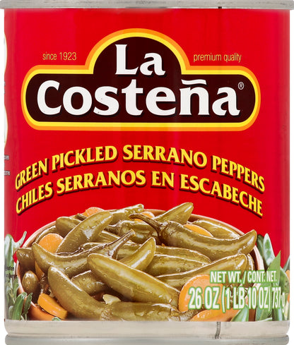 La Costena Serrano Peppers 26 oz
