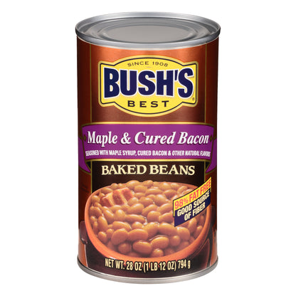 Bush's Best® Maple & Cured Bacon Baked Beans 28 oz. Can