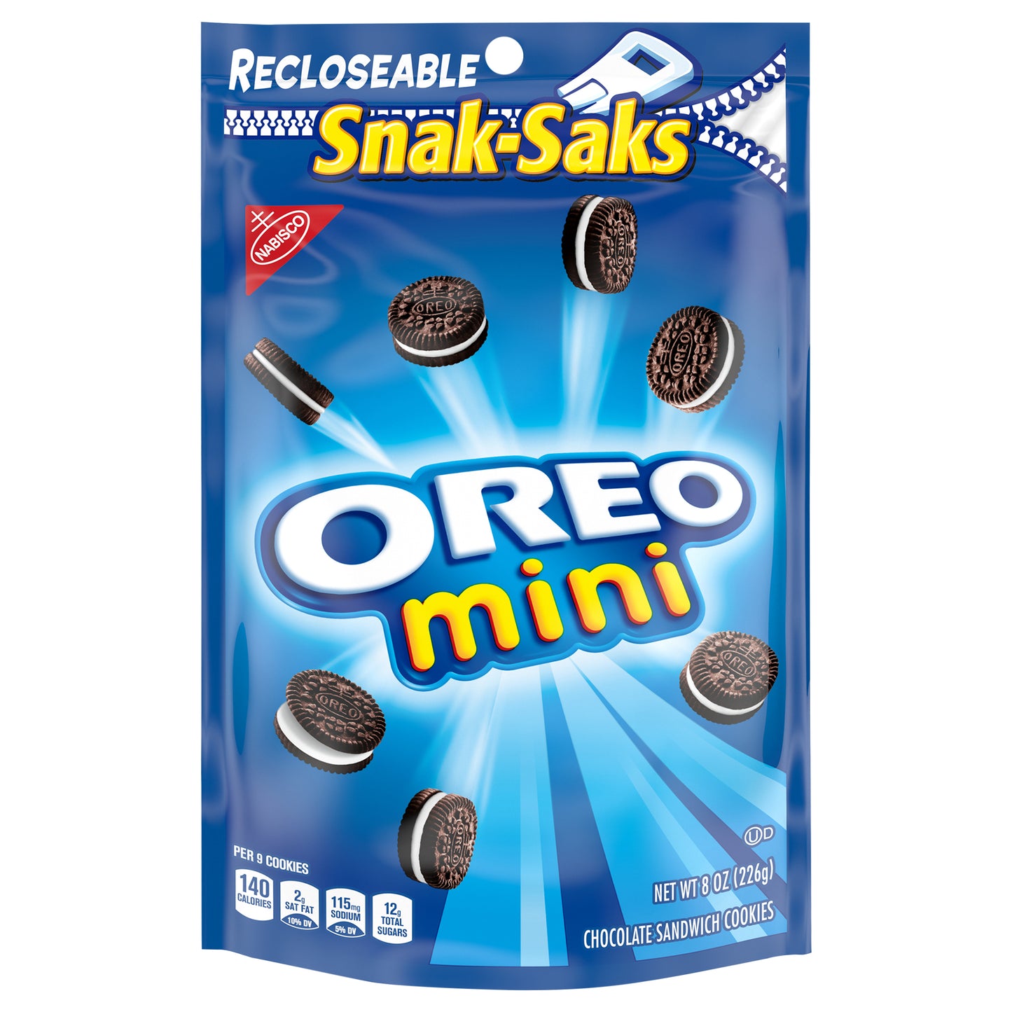 Nabisco Snak-Saks Oreo Mini Chocolate Sandwich Cookies 8 oz. Pouch