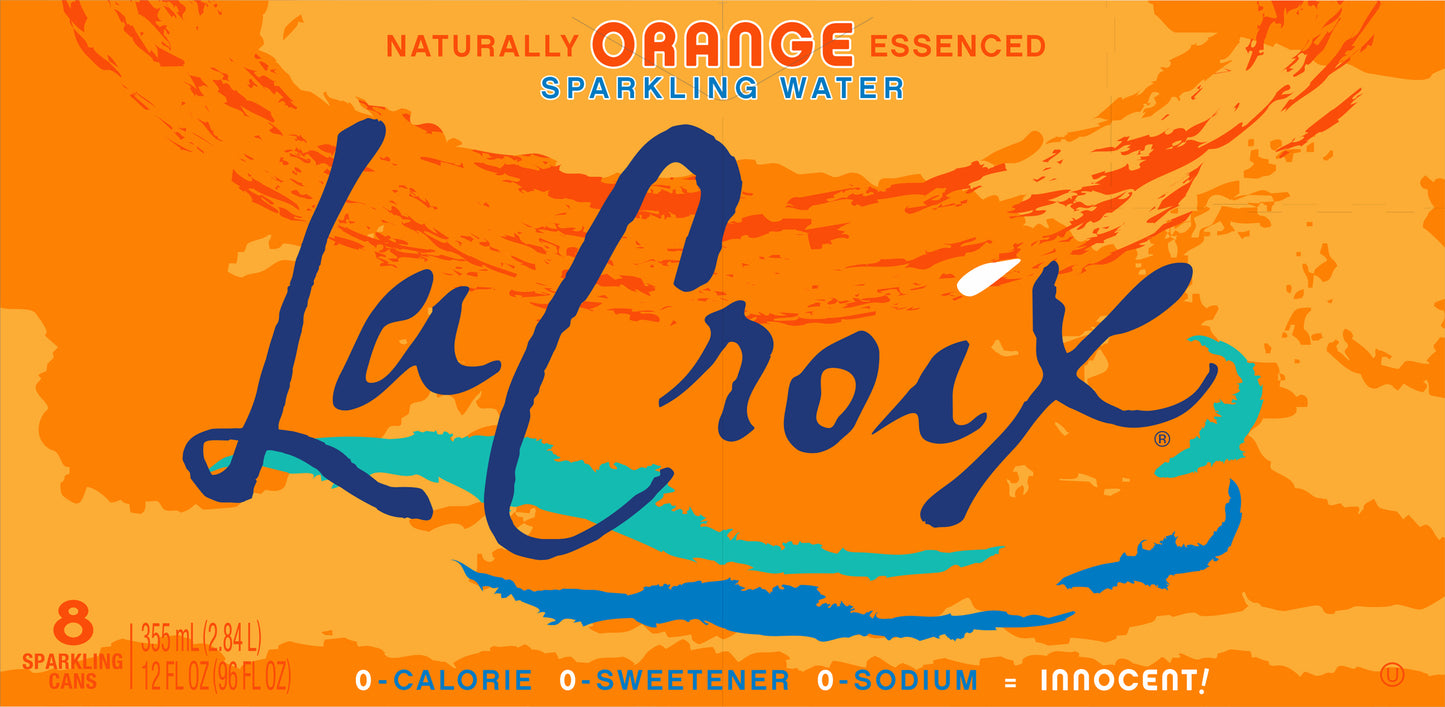 LaCroix Orange Sparkling Water 8 - 12 fl oz Cans