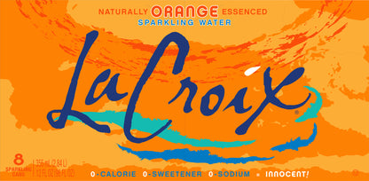 LaCroix Orange Sparkling Water 8 - 12 fl oz Cans