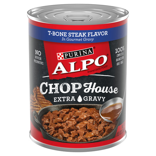 Purina ALPO Gravy Wet Dog Food, Chop House T-Bone Steak Flavor - 13 oz. Can