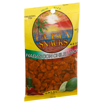 Island Snacks Value Size Habas Con Chile Limon 4.5 oz