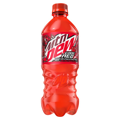 Mtn Dew Code Red Soda Cherry Flavor 20 Fl Oz