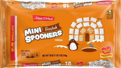 Malt O Meal Mini Spooners Frosted Cereal 18 oz