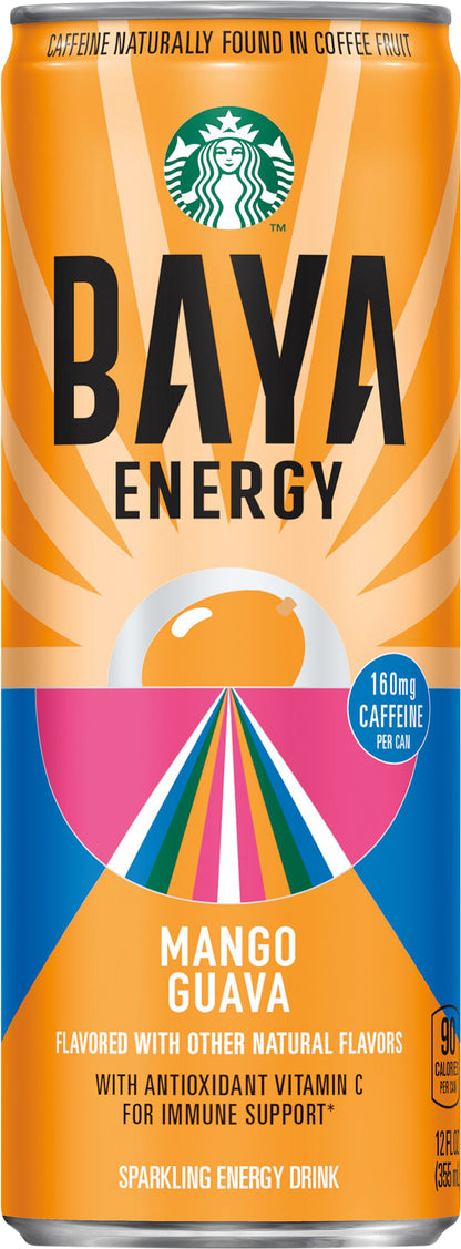 Starbucks Sparkling Energy Drink Baya Drink Mango Guava12 Fl Oz Can