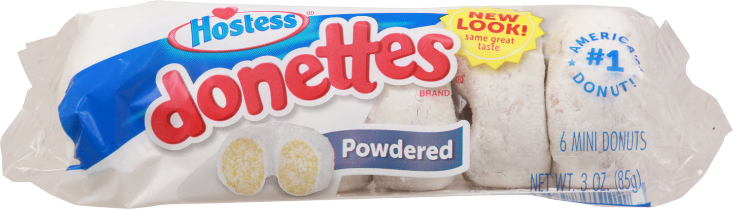 Hostess Donettes Mini Powdered Donuts 6 Donuts 6 ea