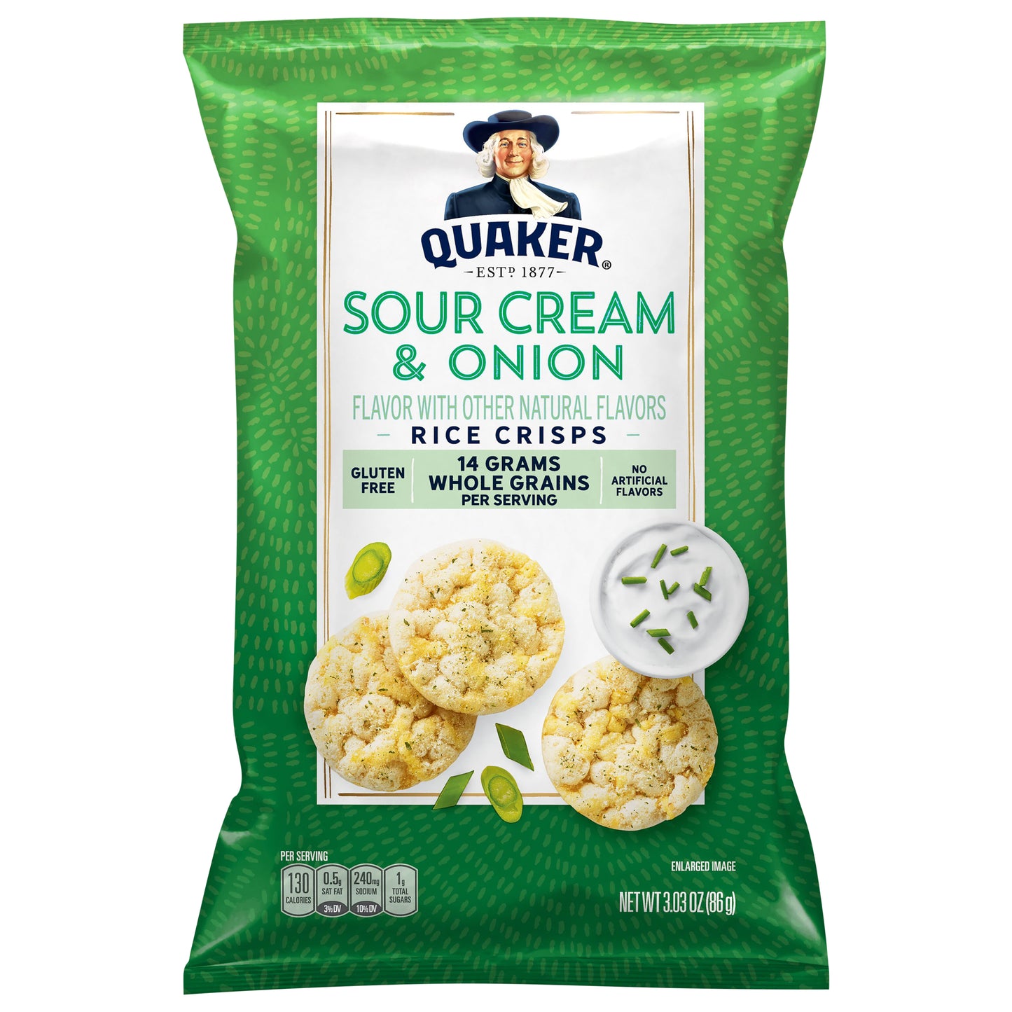 Quaker Rice Crisps Sour Cream & Onion 3.03 Oz