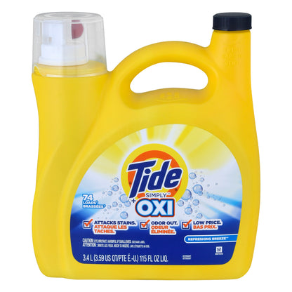Tide Simply + Oxi Refreshing Breeze Detergent 3.4 lt