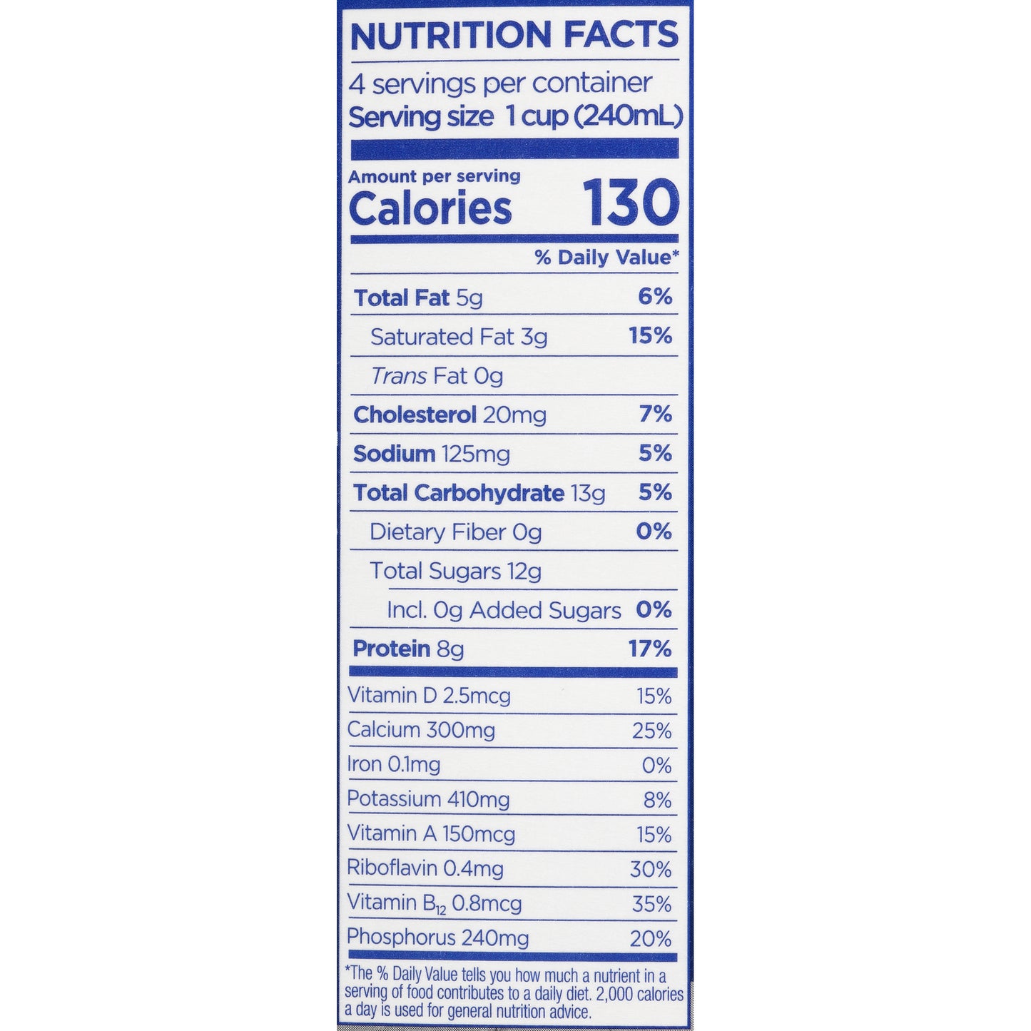 Lactaid® 100% Lactose Free 2% Reduced Fat Milk 1 qt. Carton