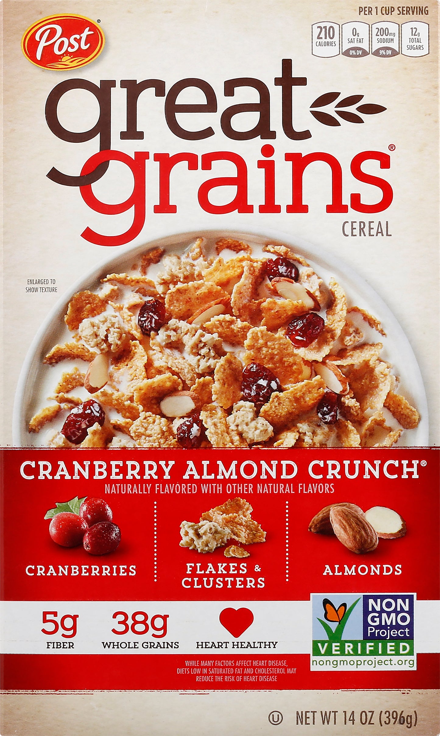 Great Grains Cranberry Almond Crunch Cereal 14 oz
