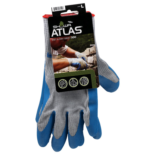 Showa Atlas Large Wet & Dry Grip 300 Gloves 1 ea