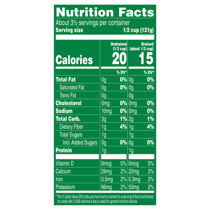 Del Monte No Salt Added French Style Green Beans 14.5 oz Can